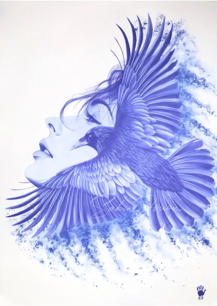 Les Ales du Changement - pastel sec - collection Outrebleu - Sabine JOUON