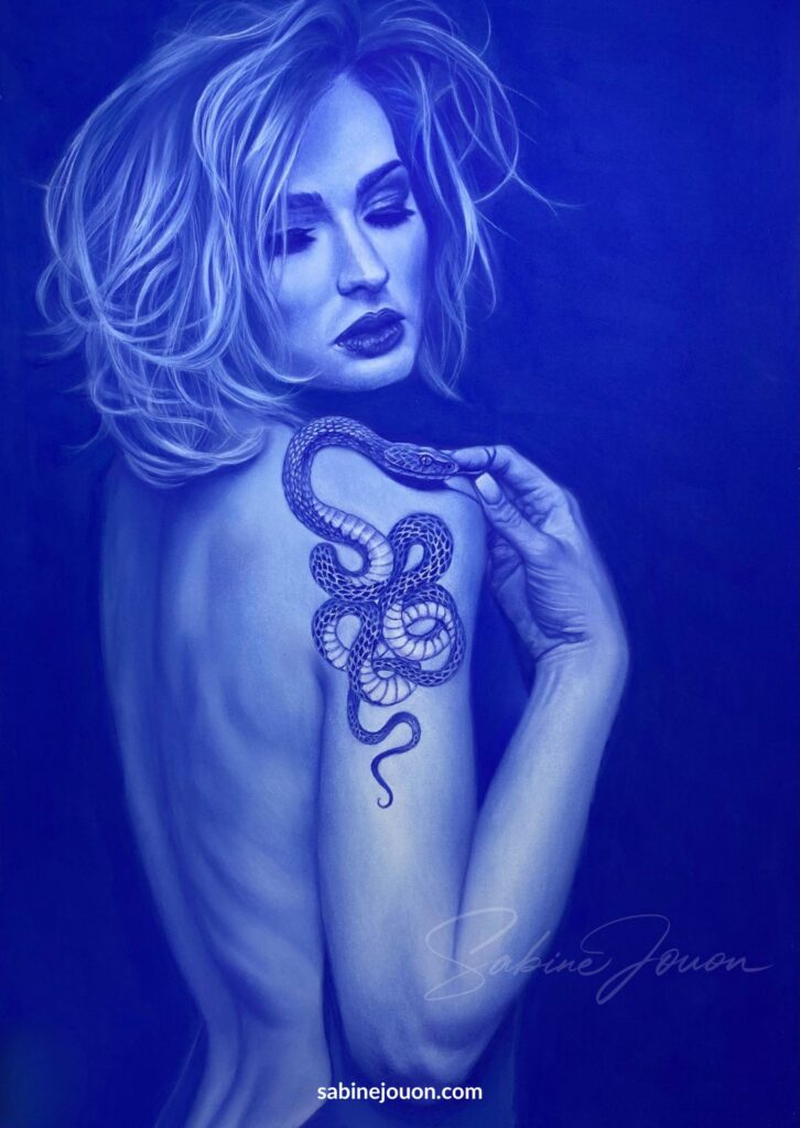 Snake in the skin - pastel sec - collection Outrebleu - Sabine JOUON