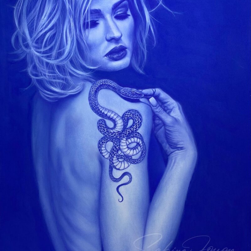 Snake in the skin - pastel sec - collection Outrebleu - Sabine JOUON